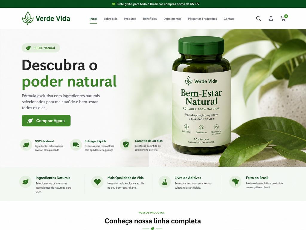 Verde Vida — divulgação de produto